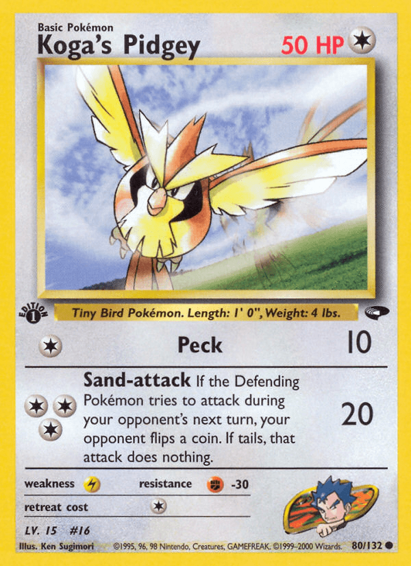 Koga's Pidgey (80/132) [Gym Challenge 1st Edition] (Online Only)