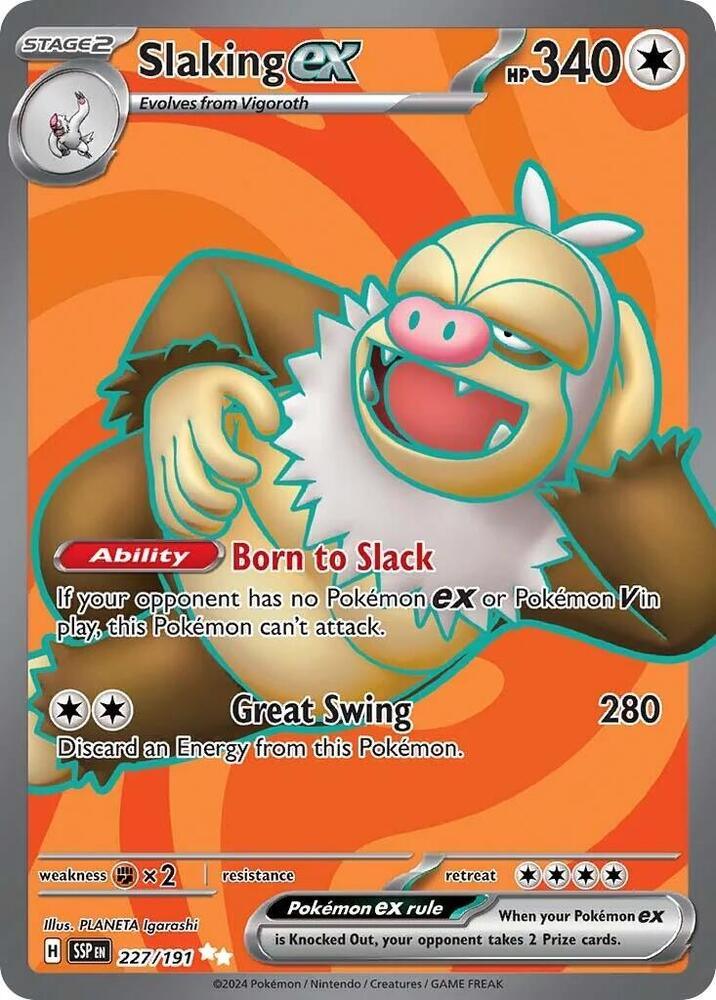 Slaking ex (227/191) [Scarlet & Violet: Surging Sparks] (Online Only)