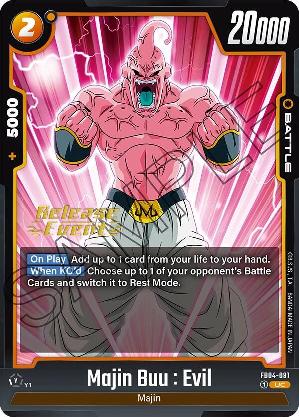 Majin Buu : Evil (FB04-091) [Ultra Limit Release Event Cards] (ONLINE ORDER ONLY)