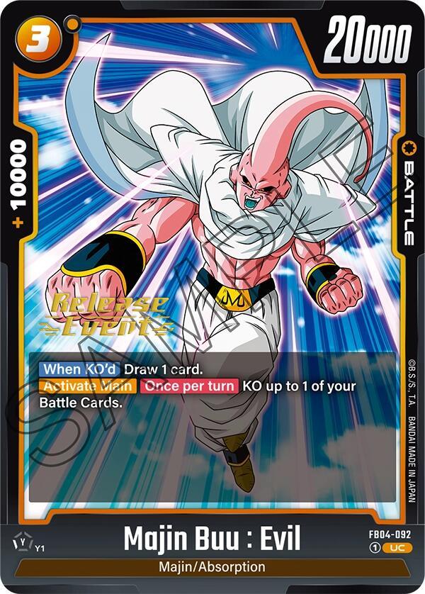 Majin Buu : Evil (FB04-092) [Ultra Limit Release Event Cards] (ONLINE ORDER ONLY)