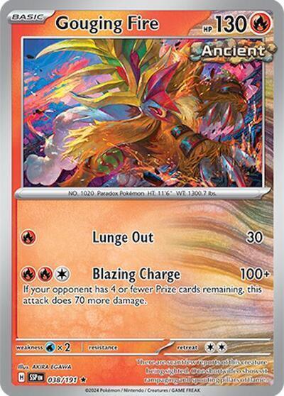 Gouging Fire (038/191) (Deck Exclusives) [Scarlet & Violet: Surging Sparks] (Online Only)