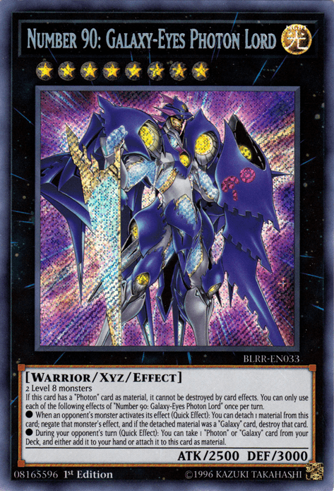 Number 90: Galaxy-Eyes Photon Lord [BLRR-EN033] Secret Rare (ONLINE ORDER ONLY)