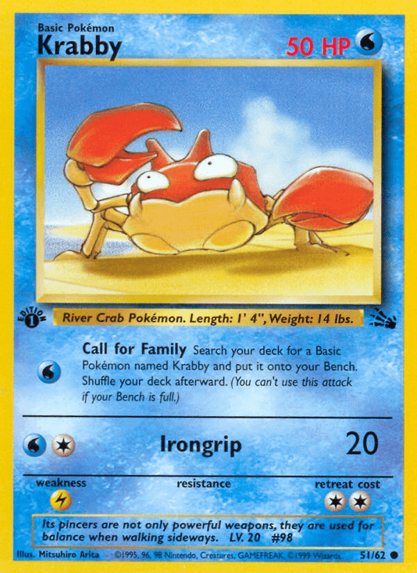 Krabby (51/62) [Fossil 1st Edition] (Online Only)