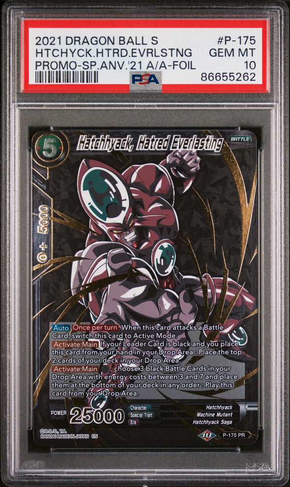 2021 DRAGON BALL SUPER HTCHYCK.HTRD.EVRLSTNG #P-175 - PSA 10 (Online Order Only)