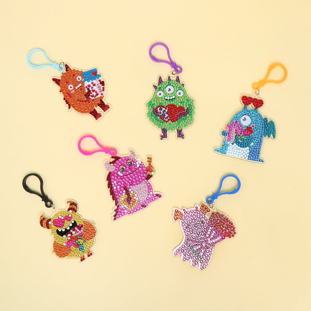 Adorable Keychains Diamond Art Kit – Monsters (Set of 15) (ONLINE ORDER ONLY)