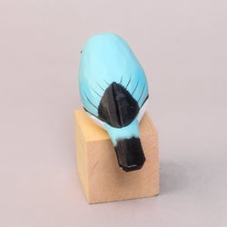 Hand-Carved Wooden Bird Figurine – Blue (ONLINE ORDER ONLY)