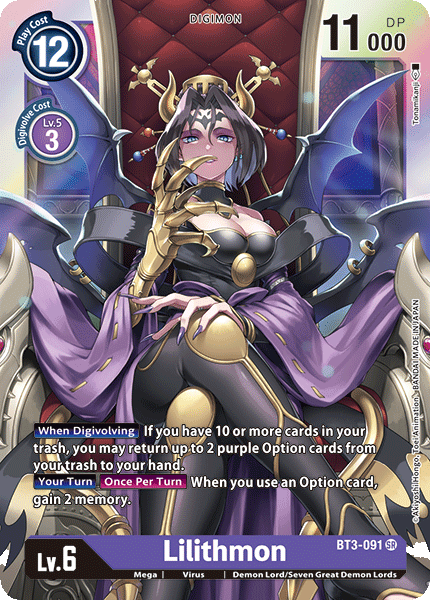 Lilithmon [BT3-091] [Release Special Booster Ver.1.0] (ONLINE ORDER ONLY)