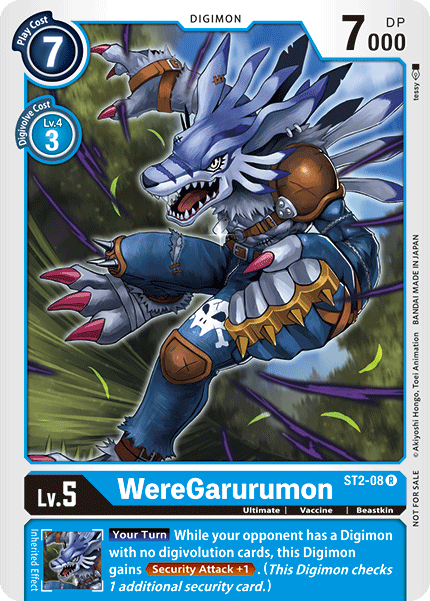 WereGarurumon [ST2-08] (Tamer Party) [Starter Deck: Cocytus Blue Promos] (ONLINE ORDER ONLY)