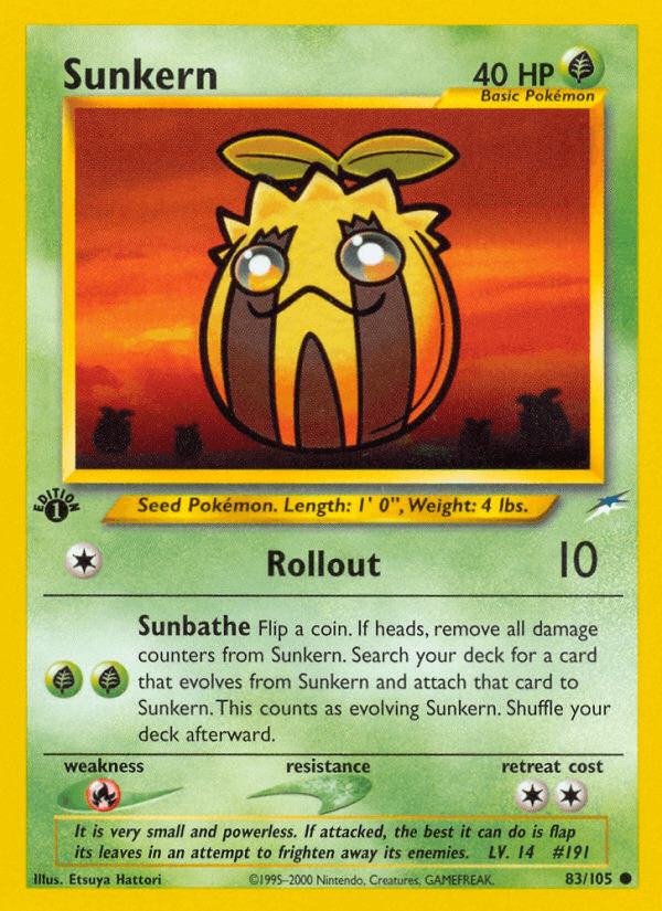 Sunkern (83/105) [Neo Destiny 1st Edition] (Online Only)