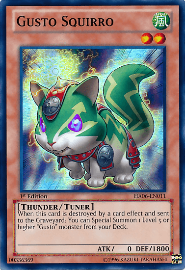 Gusto Squirro [HA06-EN011] Super Rare (ONLINE ORDER ONLY)