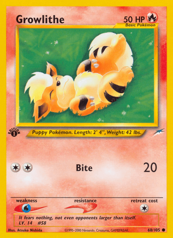 Growlithe (68/105) [Neo Destiny 1st Edition] (Online Only)