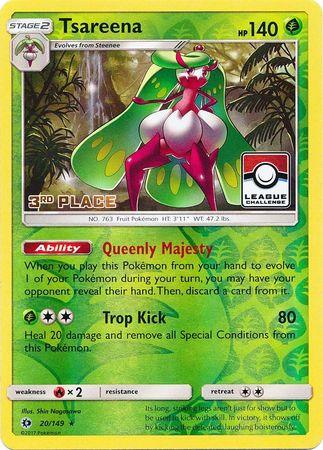 Tsareena (20/149) (League 3rd Place) [Sun & Moon: Base Set] (Online Only)