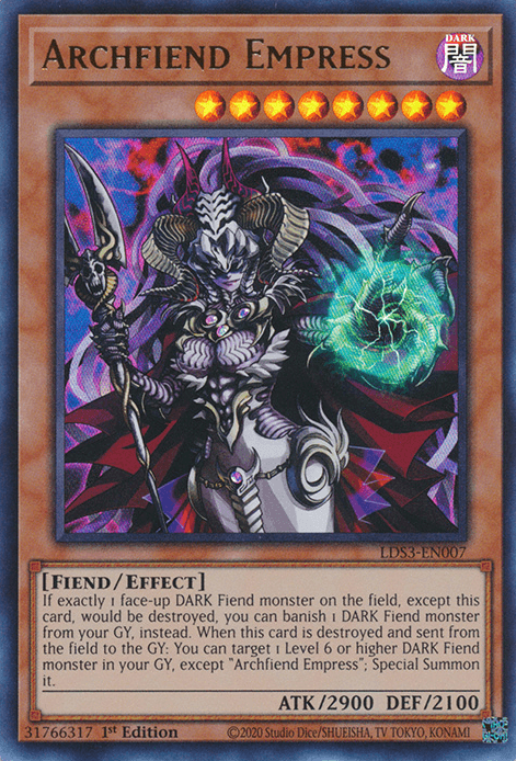 Archfiend Empress [LDS3-EN007] Ultra Rare (ONLINE ORDER ONLY)
