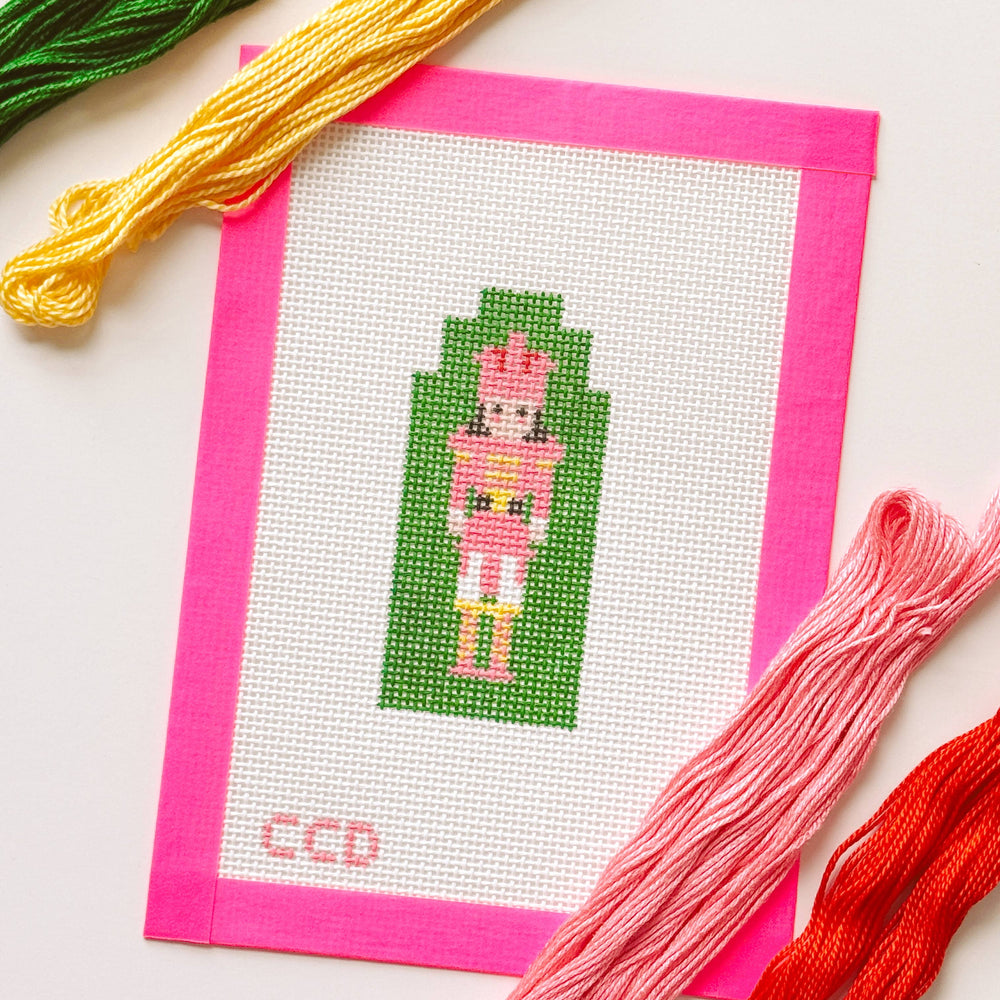 Cotswold Co Designs - Hand Painted Nutcracker 4” Needlepoint Canvas 13 Mesh (ONLINE ORDER ONLY)