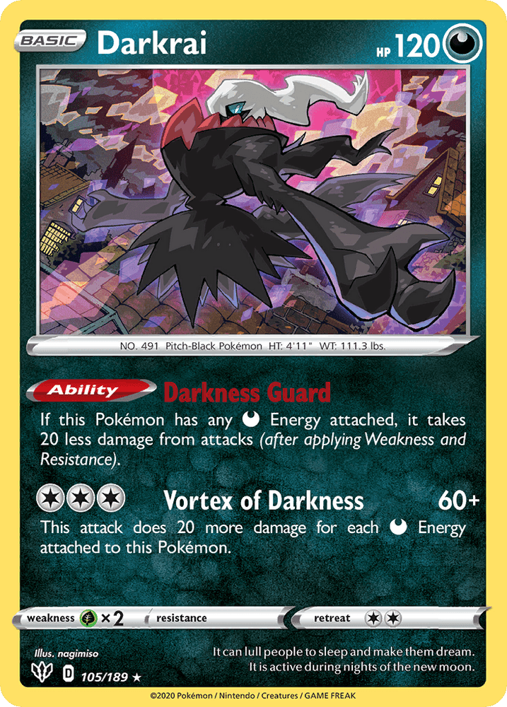 Darkrai (105/189) [Sword & Shield: Darkness Ablaze] (Online Only)