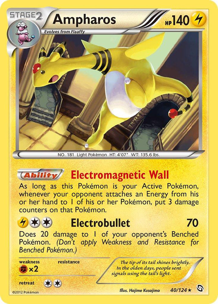 Ampharos (40/124) (Cosmos Holo) (Blister Exclusive) [Black & White: Dragons Exalted] (Online Only)
