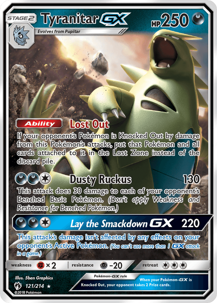 Tyranitar GX (121/214) [Sun & Moon: Lost Thunder] (Online Only)