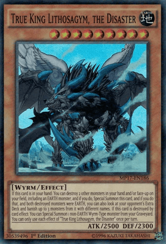 True King Lithosagym, the Disaster [MP17-EN186] Super Rare (ONLINE ORDER ONLY)