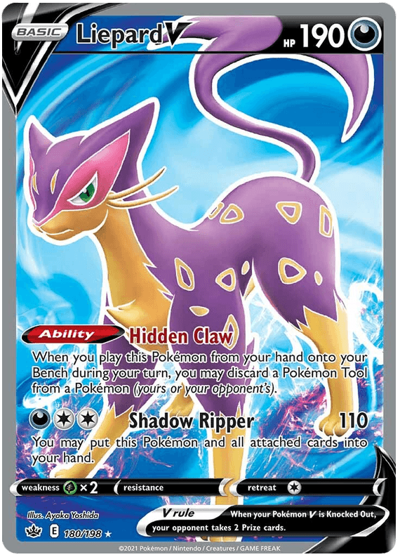 Liepard V (180/198) [Sword & Shield: Chilling Reign] (Online Only)