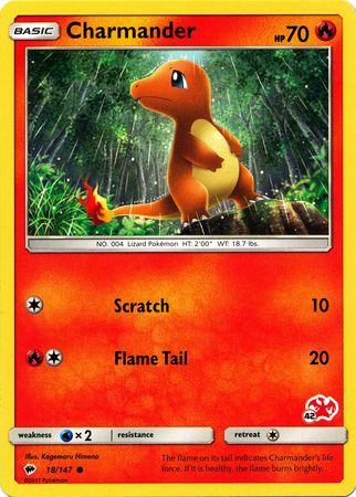 Charmander (18/147) (Charizard Stamp #42) [Battle Academy 2020] (Online Only)