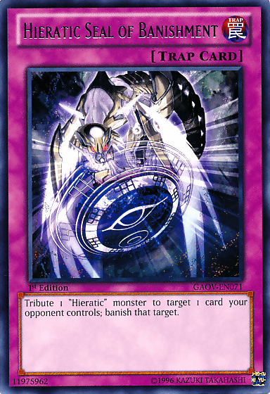 Hieratic Seal of Banishment [GAOV-EN071] Rare (ONLINE ORDER ONLY)