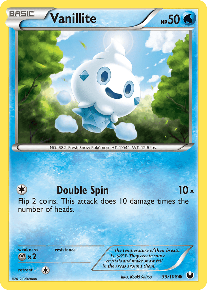 Vanillite (33/108) [Black & White: Dark Explorers] (Online Only)