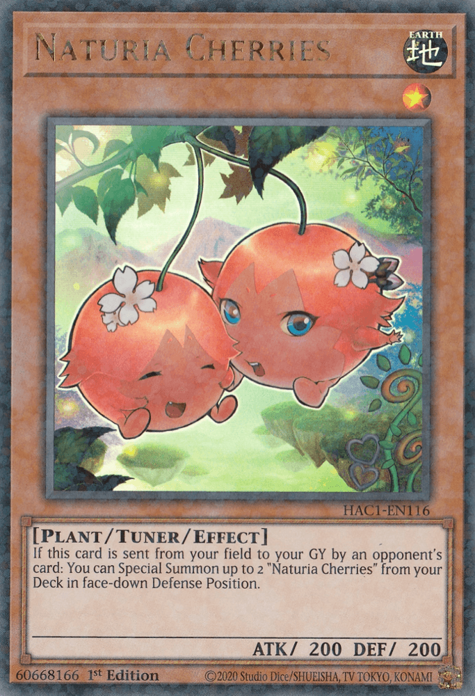 Naturia Cherries (Duel Terminal) [HAC1-EN116] Parallel Rare (ONLINE ORDER ONLY)