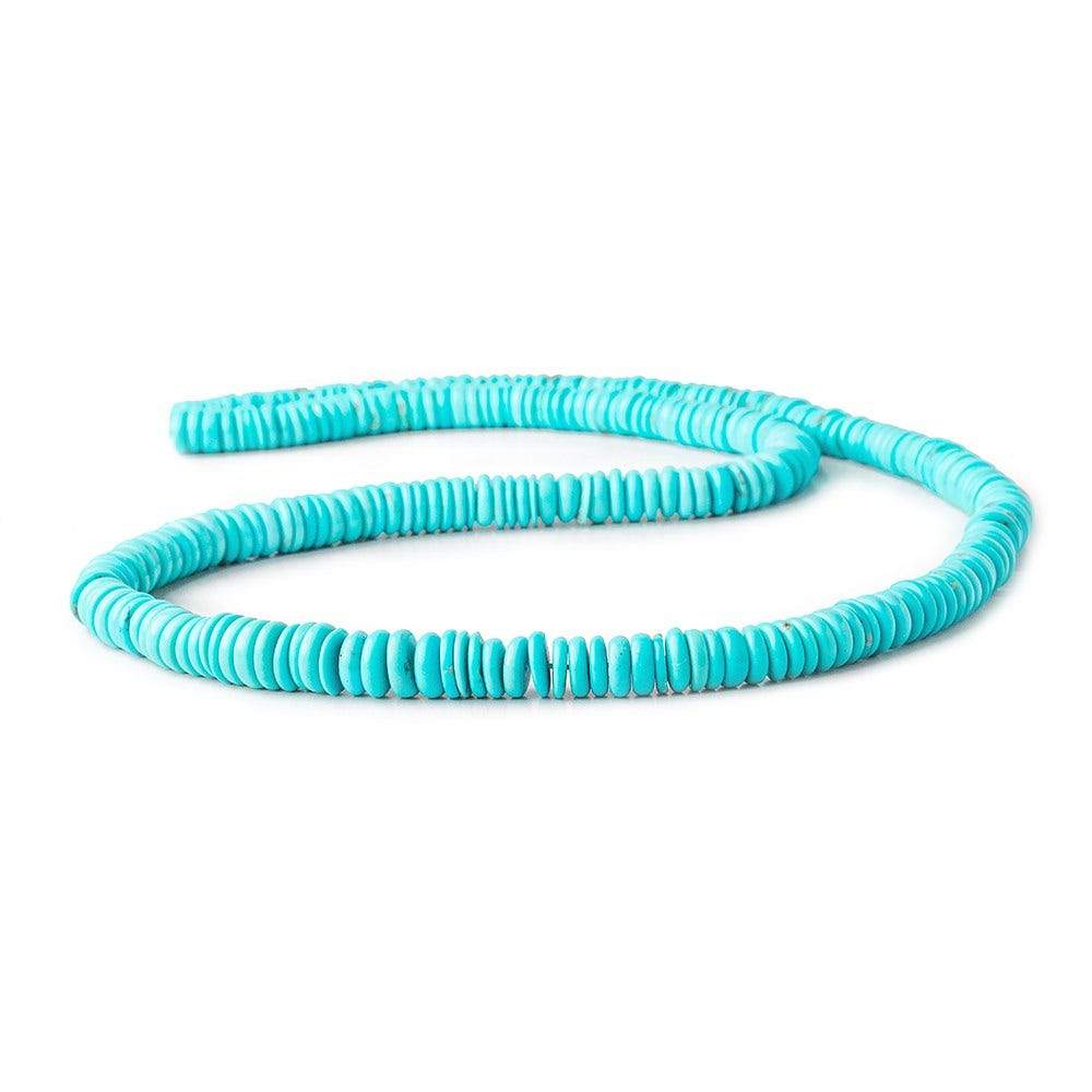 5mm - 7mm Turquoise Plain Heshi Beads 18.5 inch 285 pieces (ONLINE ORDER ONLY)