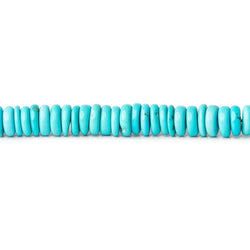 5mm - 7mm Turquoise Plain Heshi Beads 18.5 inch 285 pieces (ONLINE ORDER ONLY)