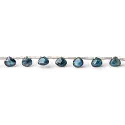 5mm Blue Sapphire Faceted Heart Beads 5.75 inch 19 pieces (ONLINE ORDER ONLY)
