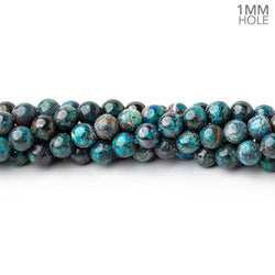5mm Chrysocolla Plain Rounds 16 inch 79 Beads 1mm Large Hole A (ONLINE ORDER ONLY)