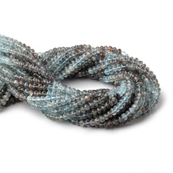 5mm Copper Moss Aquamarine Faceted Rondelle Beads 14 inch 100 pieces AA