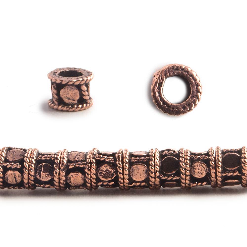 5mm Dotted Cylinder Tube Beads 8 inch 48 pieces (ONLINE ORDER ONLY)