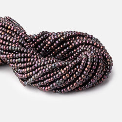 5mm Eggplant 2.5mm Large Hole Off Round Pearls 15 inch 135 Beads