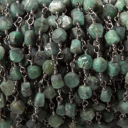 5mm Frosted Emerald plain coin Black Gold Chain by the foot 27 pcs (ONLINE ORDER ONLY)