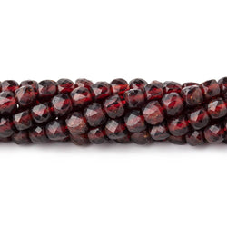 5mm Garnet Micro Faceted Cube Beads 12 inch 70 pieces (ONLINE ORDER ONLY)