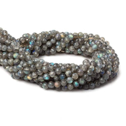 5mm Labradorite Faceted Round Beads 13.5 inch 70 pieces (ONLINE ORDER ONLY)