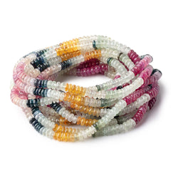 5mm Multi Color Madagascar Sapphire Plain Rondelle 16 inch 172 Beads AA (ONLINE ORDER ONLY)