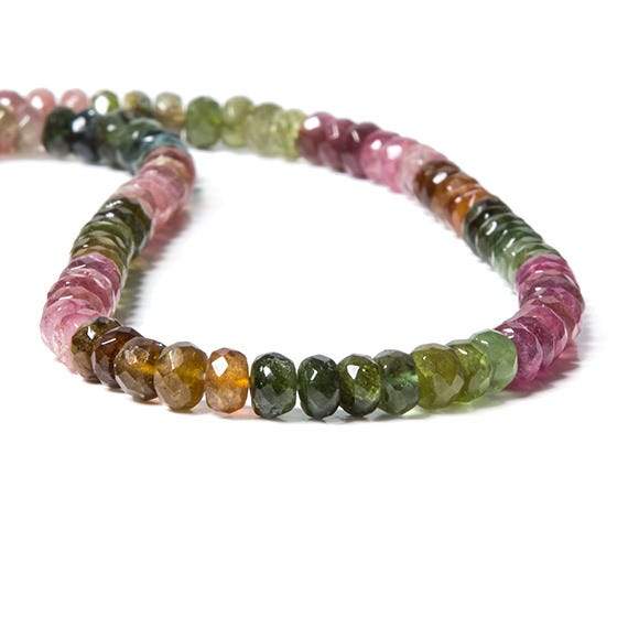 5mm Multi Color Tourmaline Beads Faceted Rondelle 126 pcs (ONLINE ORDER ONLY)