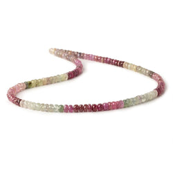 5mm Multi Color Umba Sapphire faceted rondelles 16 inch 135 beads AA (ONLINE ORDER ONLY)