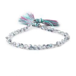 6mm Mystic Grey Topaz Faceted Coin Beads 8 inch 41 pieces (ONLINE ORDER ONLY)