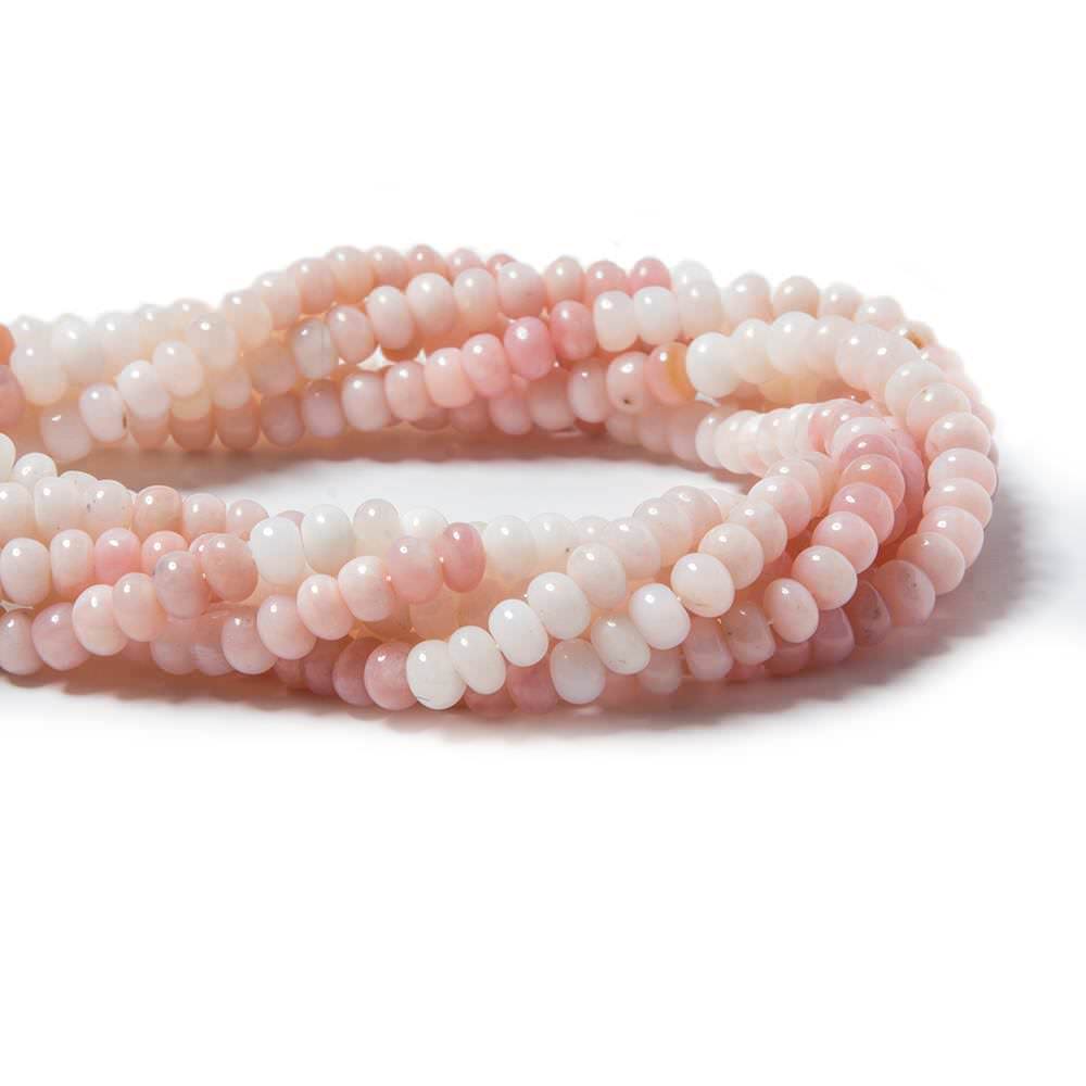 5mm Pink Peruvial Opal Plain Rondelle Beads 14 inch 95 pieces (ONLINE ORDER ONLY)