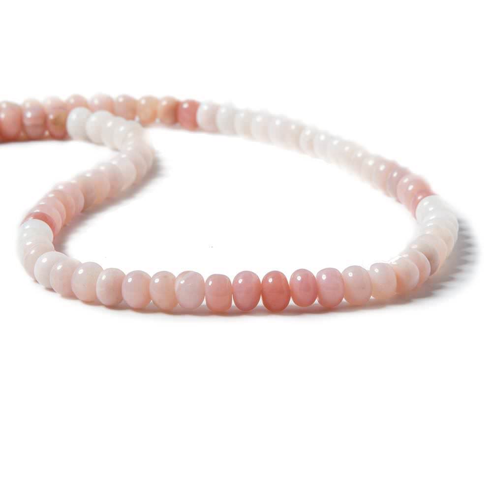5mm Pink Peruvial Opal Plain Rondelle Beads 14 inch 95 pieces (ONLINE ORDER ONLY)