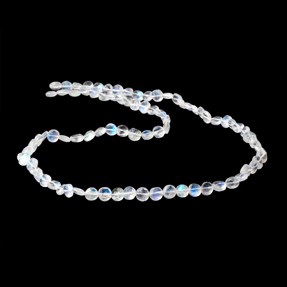 5mm Rainbow Moonstone Faceted Coin Beads 16 inch 80 pieces (ONLINE ORDER ONLY)