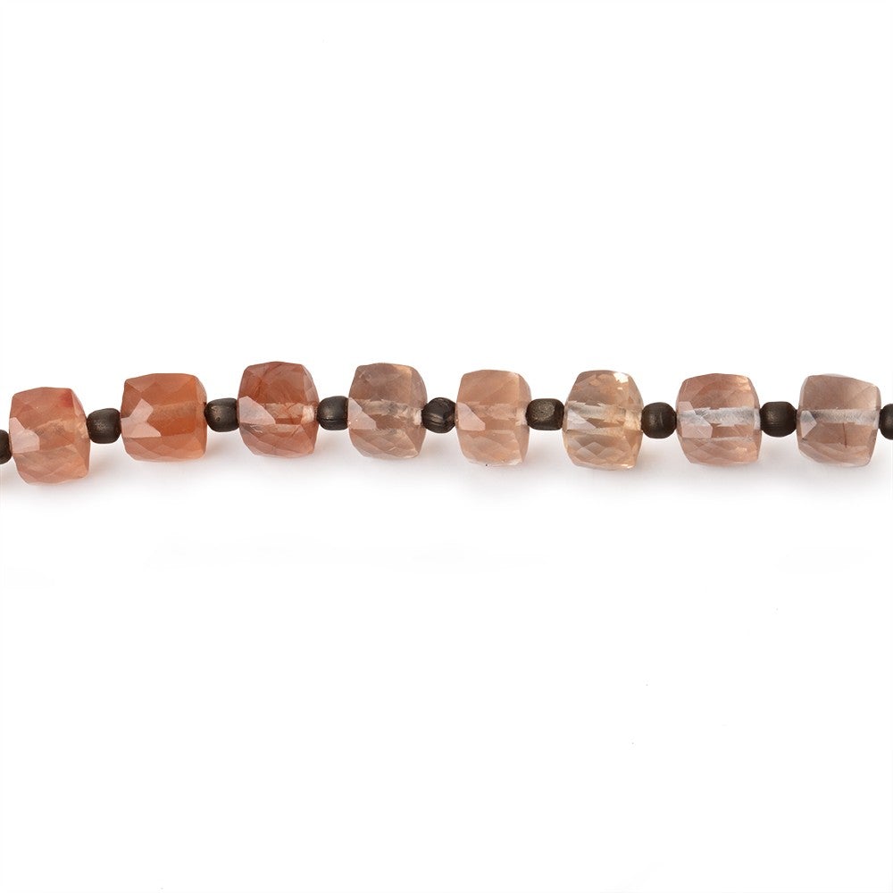 5mm Tangerine Quartz Faceted Cube Beads 8 inch 30 pieces (ONLINE ORDER ONLY)