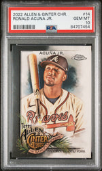 2022 TOPPS ALLEN & GINTER CHROME RONALD ACUNA JR.  #14 - PSA 10 (Online Order Only)