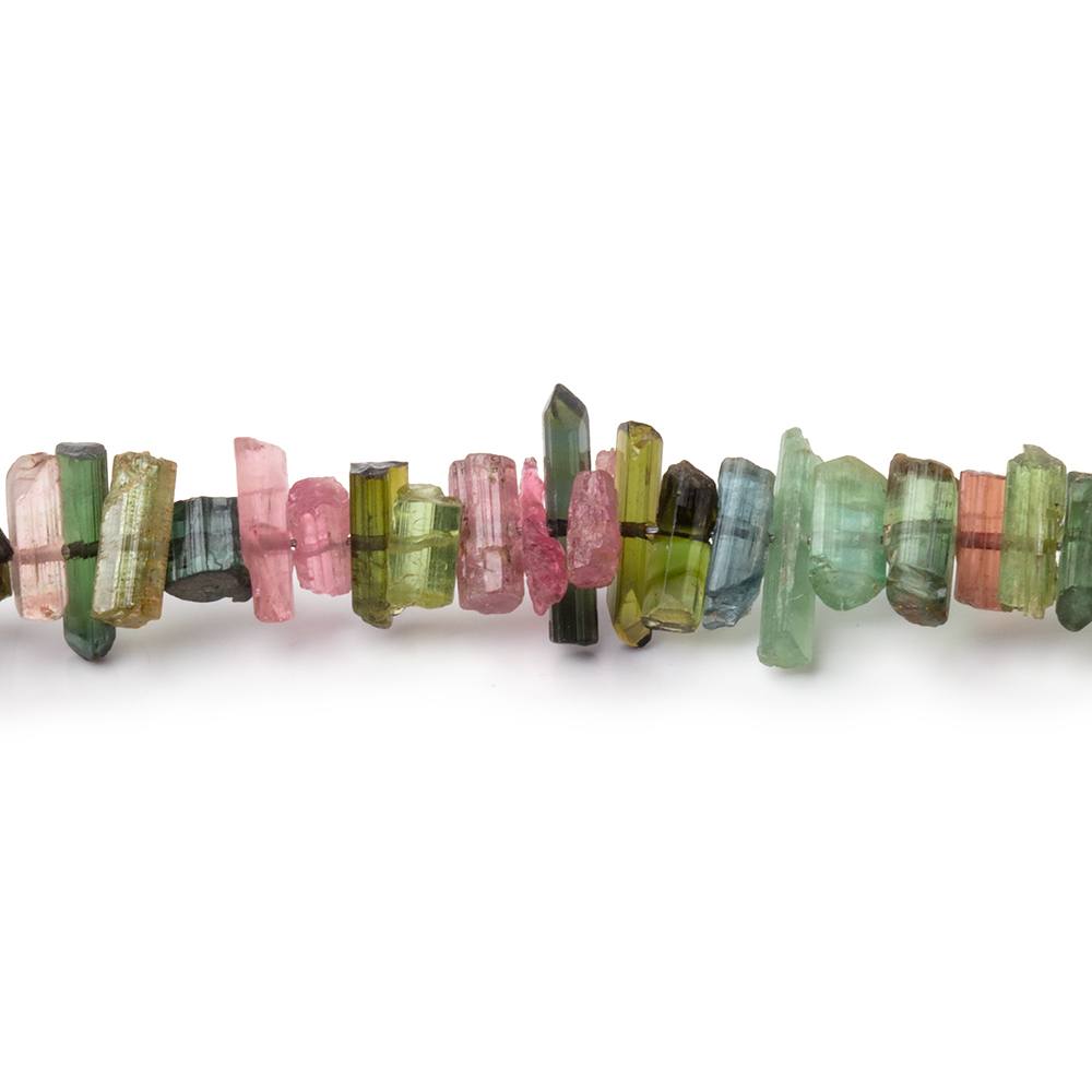 5x2-10x3mm Afghani Tourmaline Natural Crystals 15.5 inch 181 Beads (ONLINE ORDER ONLY)