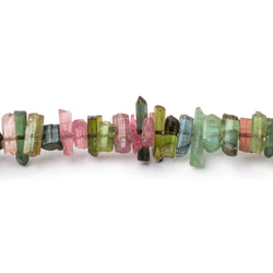 5x2-10x3mm Afghani Tourmaline Natural Crystals 15.5 inch 181 Beads (ONLINE ORDER ONLY)