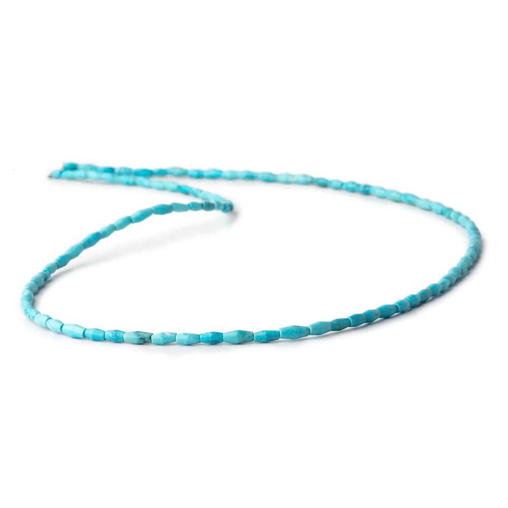 5x2mm Turquoise Howlite Plain Rice Beads 18 inches 94 pieces (ONLINE ORDER ONLY)