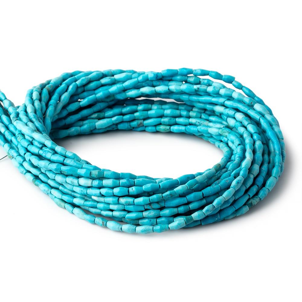 5x2mm Turquoise Howlite Plain Rice Beads 18 inches 94 pieces (ONLINE ORDER ONLY)